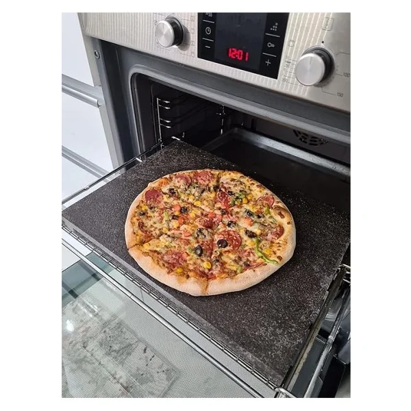 Doğal Bazalt Fırın Taşı - Tam Fırın Boyutu (30x40cm),Fırın Taşı, Pizza Taşı, Mangal Taşı, Doğal Taş, Pişirme Taşı - Görsel 5