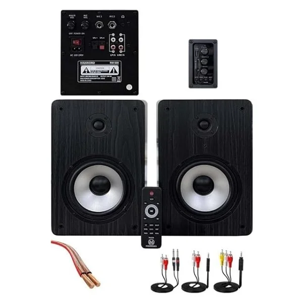 Maxword RM-500 Aktif Stüdyo Referans Monitörü 5 Inç Çift Bluetooth USB 180 Watt - Çok Renkli - Görsel 2
