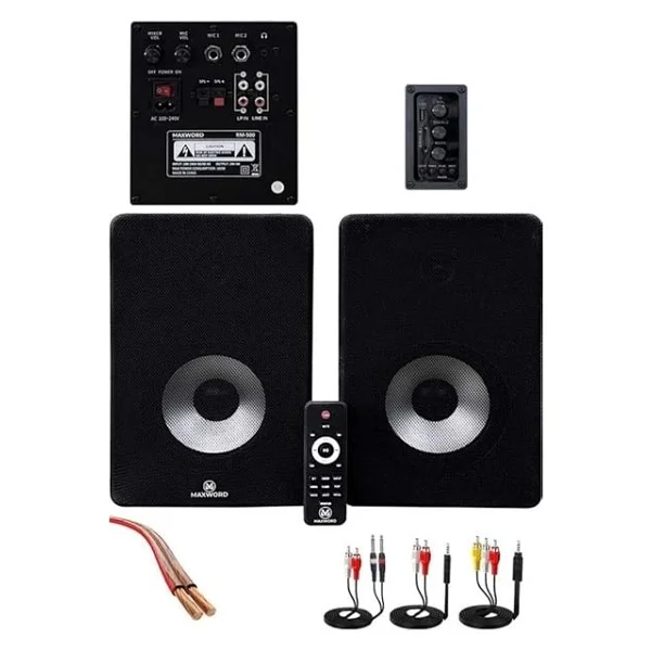 Maxword RM-500 Aktif Stüdyo Referans Monitörü 5 Inç Çift Bluetooth USB 180 Watt - Çok Renkli - Görsel 3