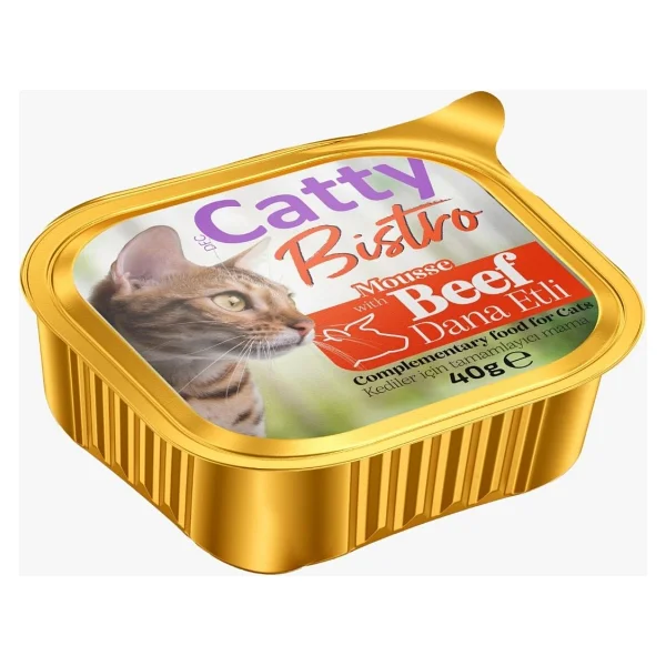Catty Bistro Mousse Dana Etli 40 gr Yetişkin Konserve Kedi Maması - Görsel 2
