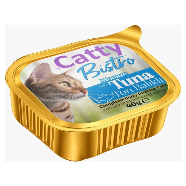 Catty Bistro Mousse Ton Balıklı 40 gr Yetişkin Konserve Kedi Maması - Görsel 2