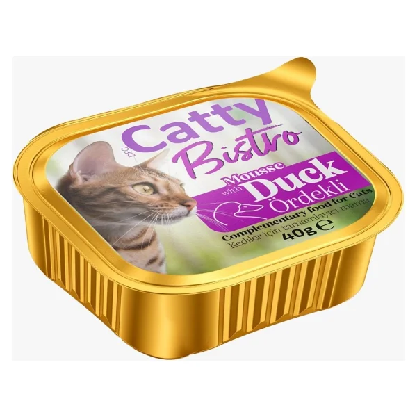 Catty Bistro Mousse Ördekli 40 gr Yetişkin Konserve Kedi Maması - Görsel 2