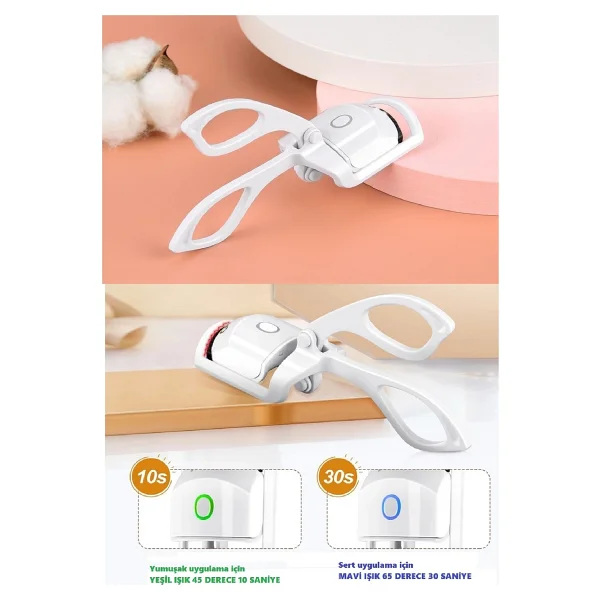 Colezium Uçlu Elektrikli Kirpik Kıvırıcı 2 Sıcaklık Modlu USB Şarjlı Kolay Rimel Kirpik Bigudisi - Görsel 4