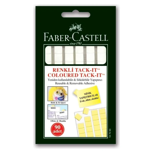 Faber-Castell Tack-It Renkli 50 gr 90'lı Hamur Yapıştırıcı - Görsel 6