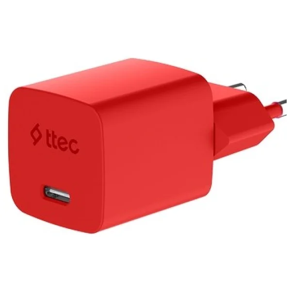 Ttec SmartCharger 2SCG20CNK 20 W Kırmızı Type-C Kablolu Hızlı Şarj Aleti - Görsel 6
