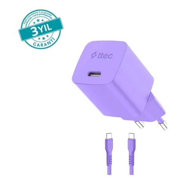 Ttec SmartCharger 2SCG20CNK 20 W Kırmızı Type-C Kablolu Hızlı Şarj Aleti - Görsel 9