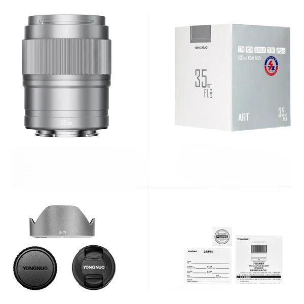 Yongnuo YN 35mm f/1.8S DA Art Gümüş Lens - Görsel 3
