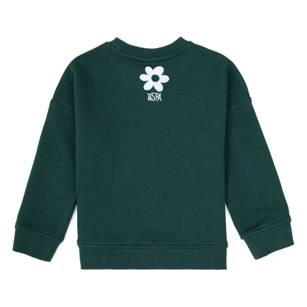 U.S. Polo Assn 50317922-VR079 Yeşil Kız Çocuk Sweatshirt - Görsel 4