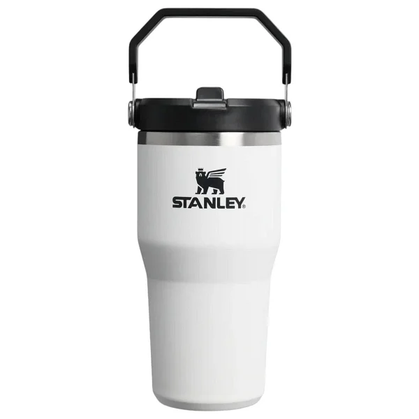 Stanley The Iceflow Flip Straw Beyaz-Siyah 0.60 lt Pipetli Termos Bardak - Görsel 4