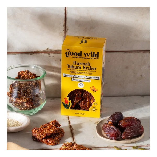 The Good Wild Glutensiz Hurmalı Tohum Kraker 55 gr - Görsel 4