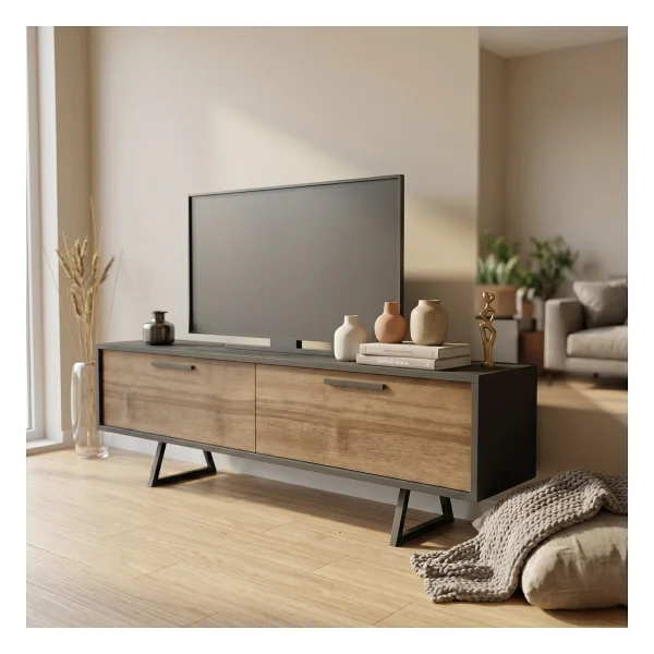 Lagomood Nova Tv Ünitesi Antrasit Ceviz - Antrasit - Ceviz - Görsel 2