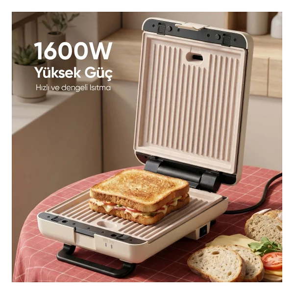 Fressi Duobello FR-TM26 1600 W Izgara ve Tost Makinesi - Görsel 5