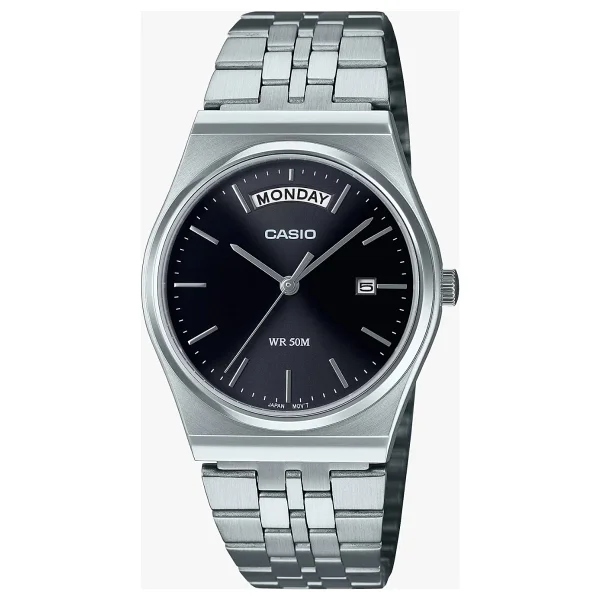 Casio Standart MTP-B146D-1AVDF Gümüş-Siyah Erkek Kol Saati - Görsel 4