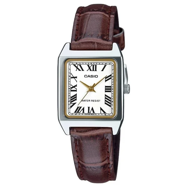 Casio Standart LTP-V007L-7B2UDF Deri Kordon Kahverengi-Beyaz Kadın Kol Saati - Görsel 4