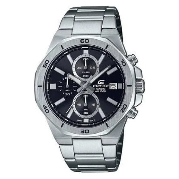 Casio Edifice EFV-640D-1AVUDF Çelik Kordon Gümüş-Siyah Erkek Kol Saati - Görsel 4