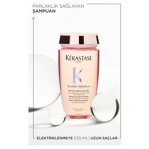 Kerastase Gloss Absolu Elektriklenme Karşıtı Saç Bakım Seti - Bain & Spray - Görsel 3