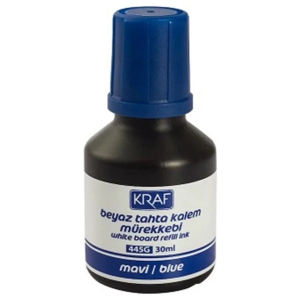 Kraf 445G 30 ml Beyaz Tahta Kalem Mürekkebi Mavi - Görsel 3