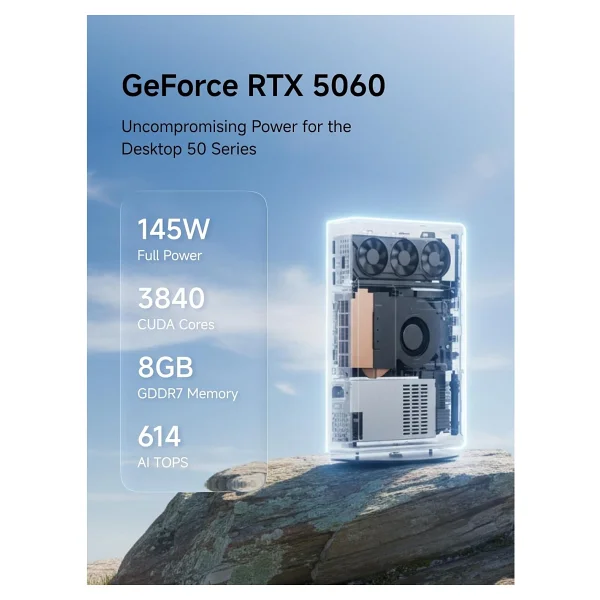 Minisforum Atomman G1 Pro - Amd Ryzen 9 8945HX Işlemci, Rtx 5060 Gddr7 8gb Gpu, 32GB Ram, 1tb Ssd, Wifi 7, Win 11 Pro Mini Pc - Windows 11 Pro - Görsel 4