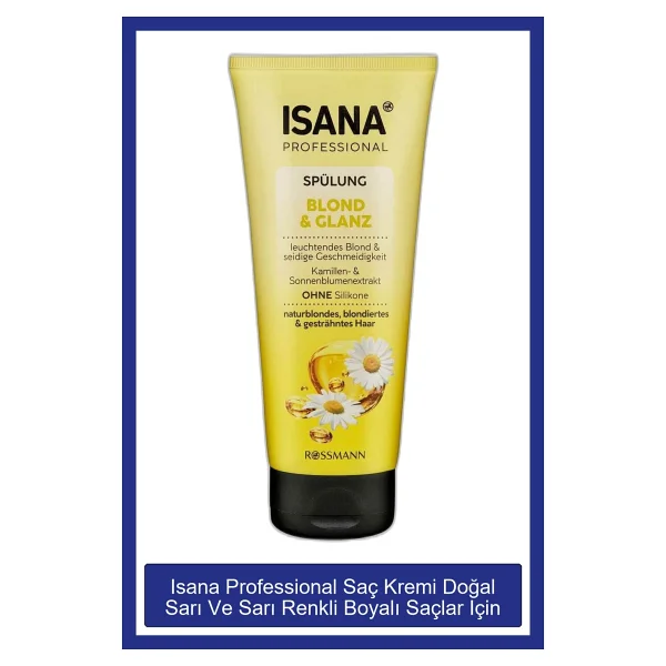 Isana Professional Saç Kremi Doğal Sarı Renkli Boyalı Saçlar 200 ml - Görsel 2