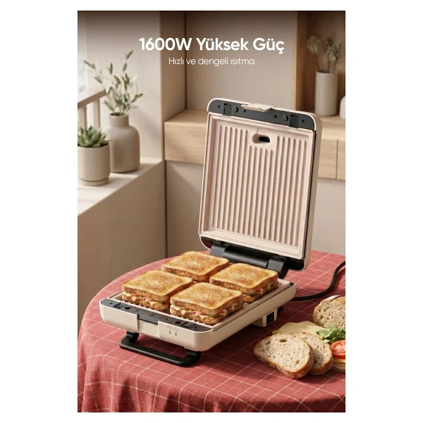 Fressi Duobello FR-TM26 1600 W Izgara ve Tost Makinesi - Görsel 2