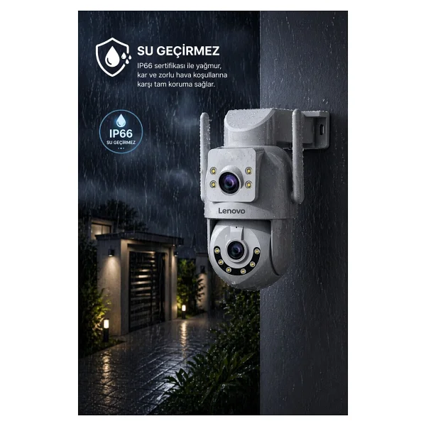 Lenovo 2 Kameralı Wifi Ultra Renkli Gece Görüşlü Hareket Takipli Güvenlik Kamerası - Görsel 7