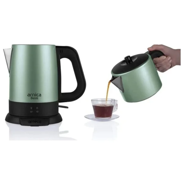 Arnica Demli IH33153 Yeşil 1800 W Çelik Çay Makinesi - Görsel 6