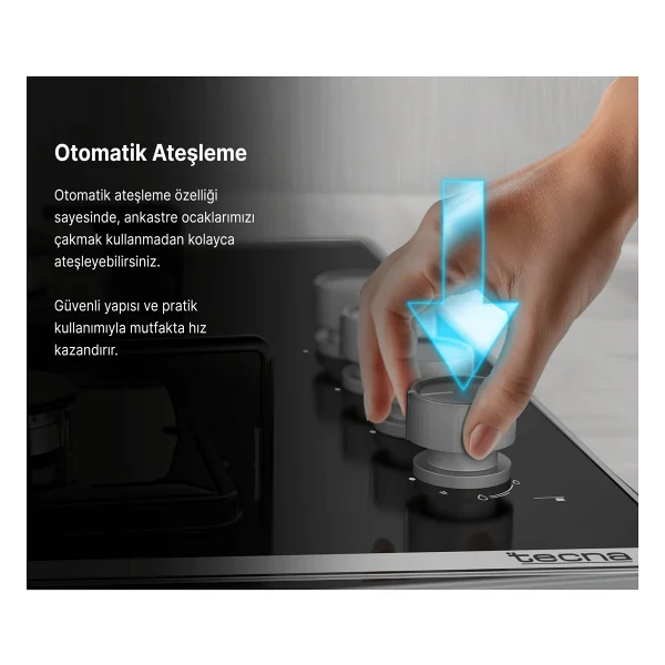 Tecna AO 614SC Siyah Ankastre Ocak - Görsel 7