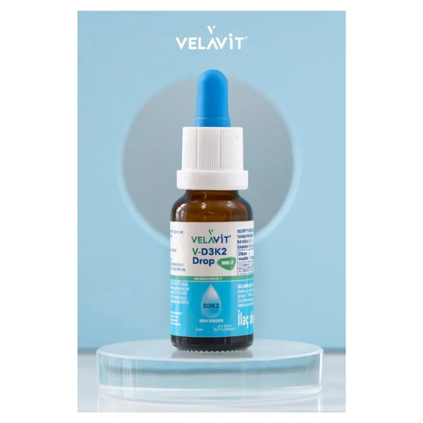 Velavit V-D3K2 Drop Mk-7 800DROPS Sıvı Takviye Edici Gıda 20 ml Türkiye Menşeli - Görsel 4