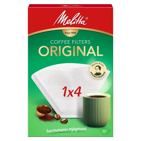 Melitta Original Beyaz Kahve Filtre Kağıdı 1x4 Numara 80'li Paket - Görsel 8