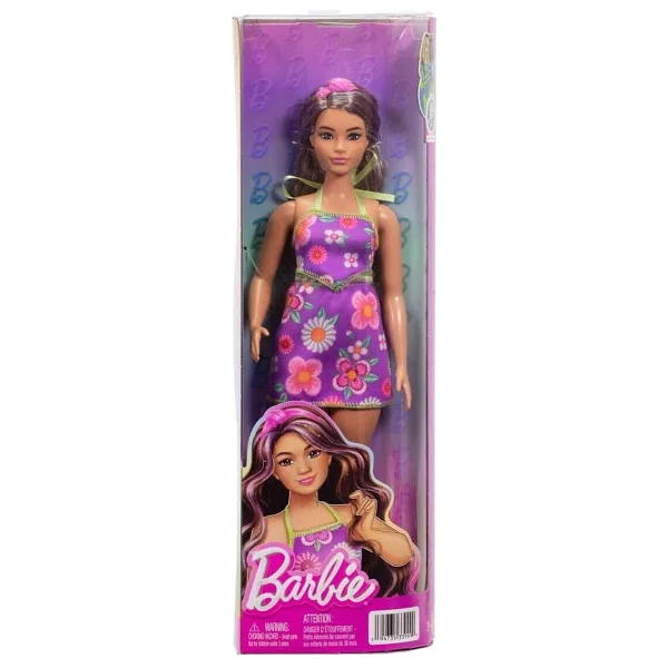 Barbie Fashionistas Çiçekli Elbiseli Büyüleyici Parti Bebeği FBR37-JJN57 - Görsel 7