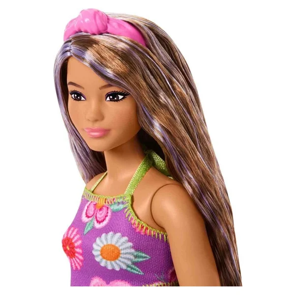 Barbie Fashionistas Çiçekli Elbiseli Büyüleyici Parti Bebeği FBR37-JJN57 - Görsel 10