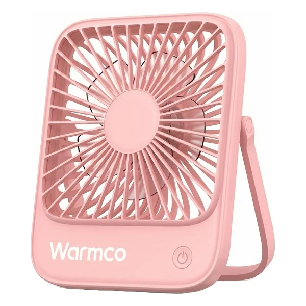 Warmco D1 Şarjlı Pembe Masaüstü Vantilatör - Görsel 8