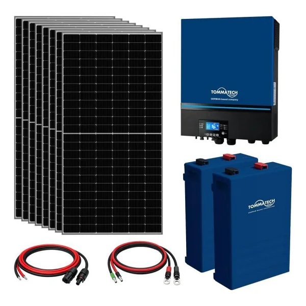 8x600W TopCon Güneş Paneli 7.2KVA İnverter 2x51.2V 100Ah Lityum Bataryalı Hazır Solar Enerji Paketi - Görsel 5