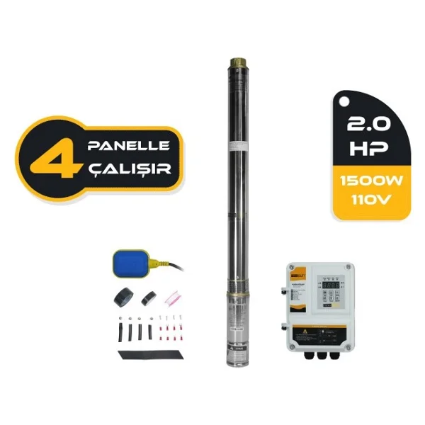 Mexxsun Dc Pompa 2Hp 1500W 110V (3Rdc3.8-180-110-1500) - Görsel 8