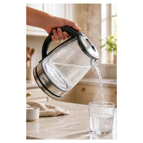 Lorenzo Aqua 1.8 lt 1500 W Cam Kettle - Görsel 5