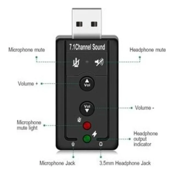 Hadron HN4177 7.1 USB Ses Kartı - Görsel 3