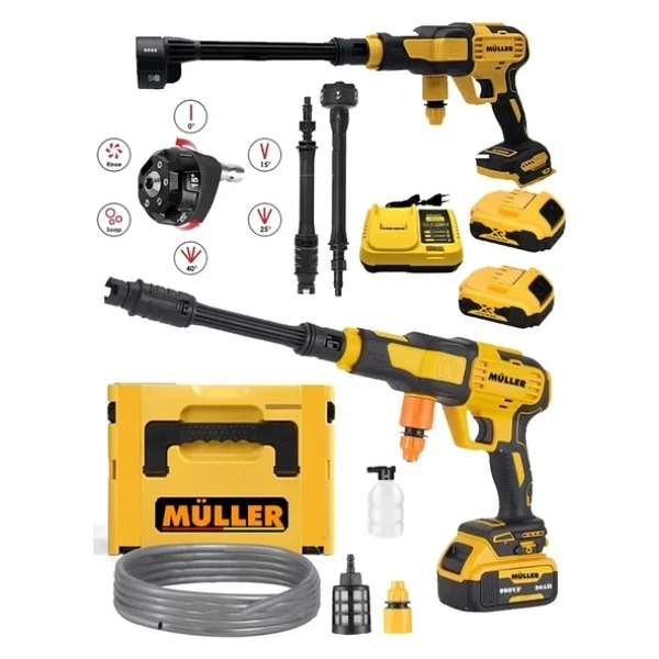 Pro Müller Alman 999 Yeni Nesil Vf Çift Akülü Bakır Sargılı Su Soğutmalı Profesyonl Yüksek Basınçlı Bahçe ve Oto Yıkama - Görsel 2