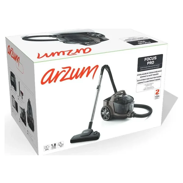 Arzum Focus Pro Cyclone AR4137 890 W Toz Torbasız Elektrikli Süpürge - Görsel 6