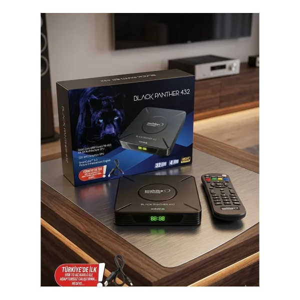 Redline Multibox Black Panther Android TV Box Stick 4-32 - Görsel 3