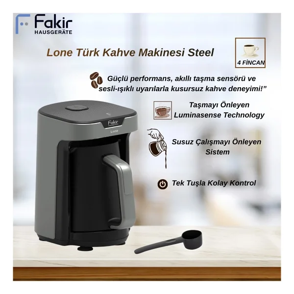 Fakir Kaave Lone Gri Türk Kahve Makinesi - Görsel 6