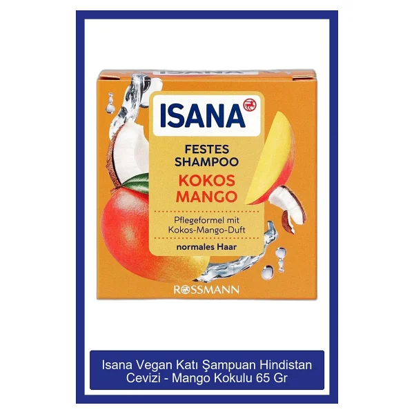 Isana Normal Saçlar için Mango Kokulu Hindistan Cevizi Katı Şampuan 65 gr - Görsel 3