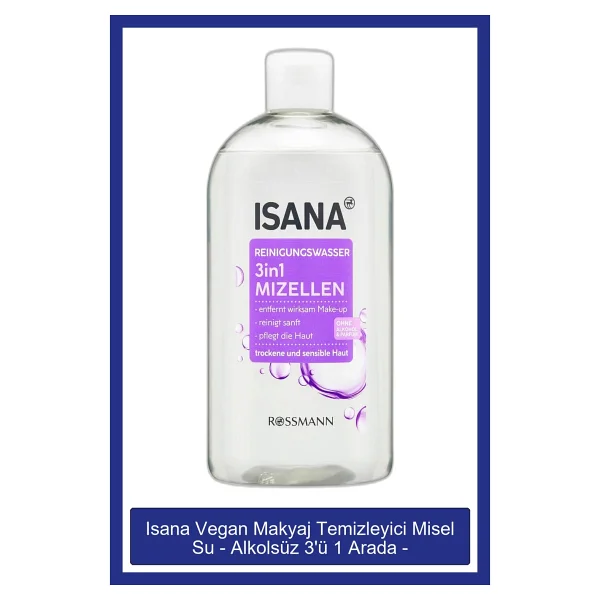 Isana 3'ü 1 Arada Kuru & Hassas Ciltler 400 ml Makyaj Temizleme Suyu - Görsel 3