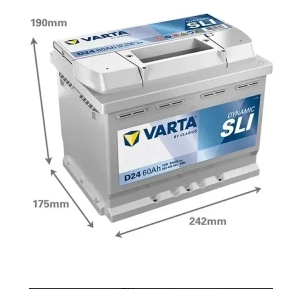 Varta Blue Dynamic D24 12 V 60 Ah 540 CCA Akü - 2024 - Görsel 4