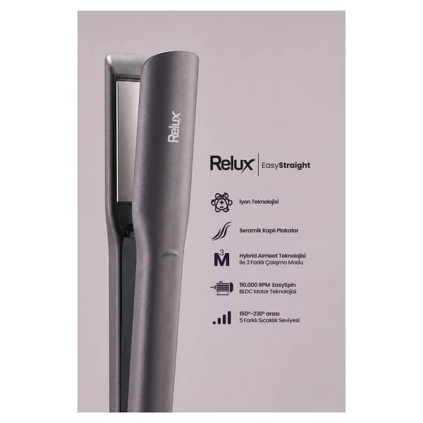 Relux RHS8900P Easystraight 3in1 Pembe Islak Kuru Saç Düzleştirici - Görsel 5