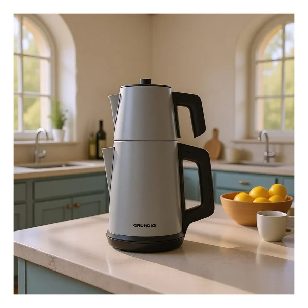 Grundig 0,7 lt Gri Çay Makinesi Çelik Malzeme ile Hızlı Demleme ve Sıcak Tutma Özelliği - Görsel 8