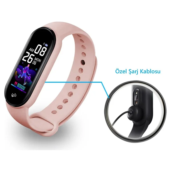 PoloSmart PSSW09 Smartstep Akıllı Bileklik Pembe - Görsel 2