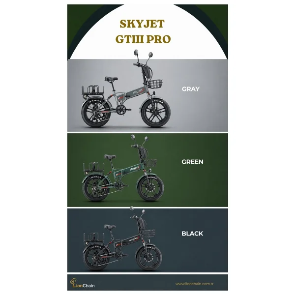 Skyjet GTIII PRO 1000 W Katlanabilir Elektrikli Bisiklet - Görsel 5
