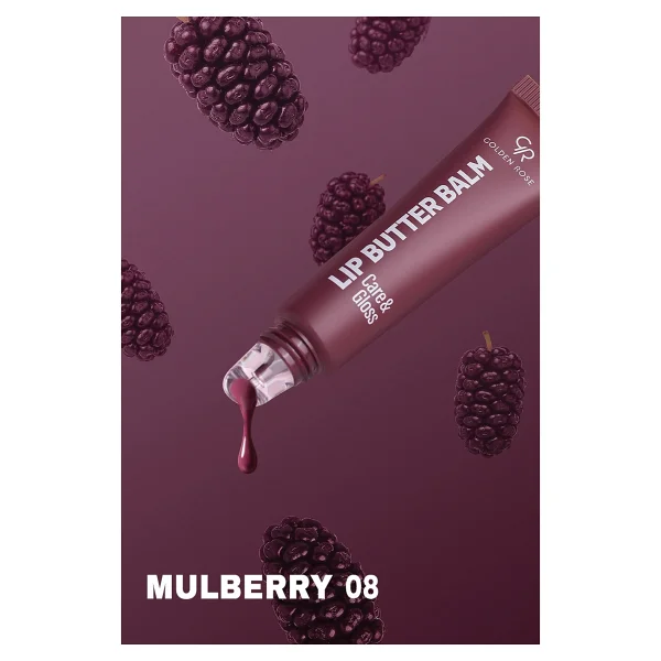 Golden Rose Butter Care & Gloss 08 Mulberry Renkli Dudak Balmı - Görsel 4