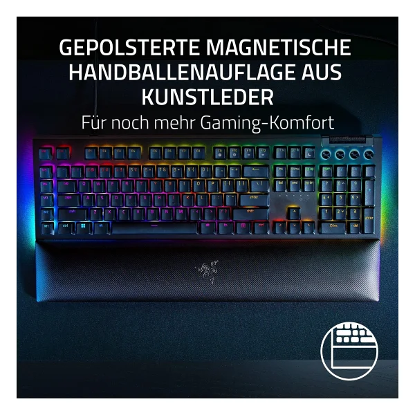 Razer BlackWidow V4 Pro US Layout RGB Yellow Switch Kablolu Mekanik Oyuncu Klavyesi - Görsel 5