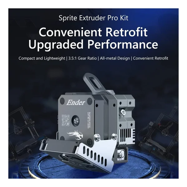 Creality 3D Resmi Sprite Extruder Pro Kiti Çift Dişli Beslemeli Tamamen Metal Tasarım 3,5:1 Ender 3, Ender 3 Pro, Ender 3 Max, Ender 3 V2 Için Dişli Oranı, Bl-Touch/cr-Touch'ı Destekler - Görsel 3